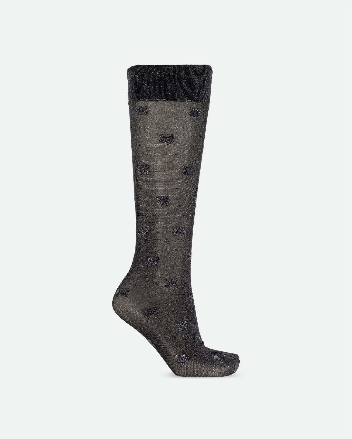 Glitter Butterfly Lace Socks - Black