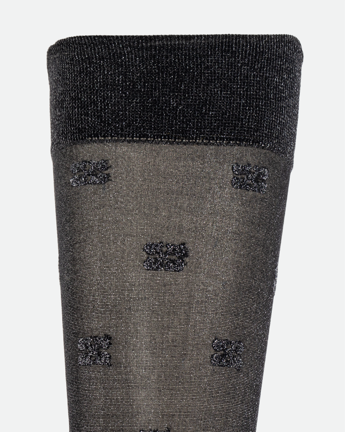 Glitter Butterfly Lace Socks - Black