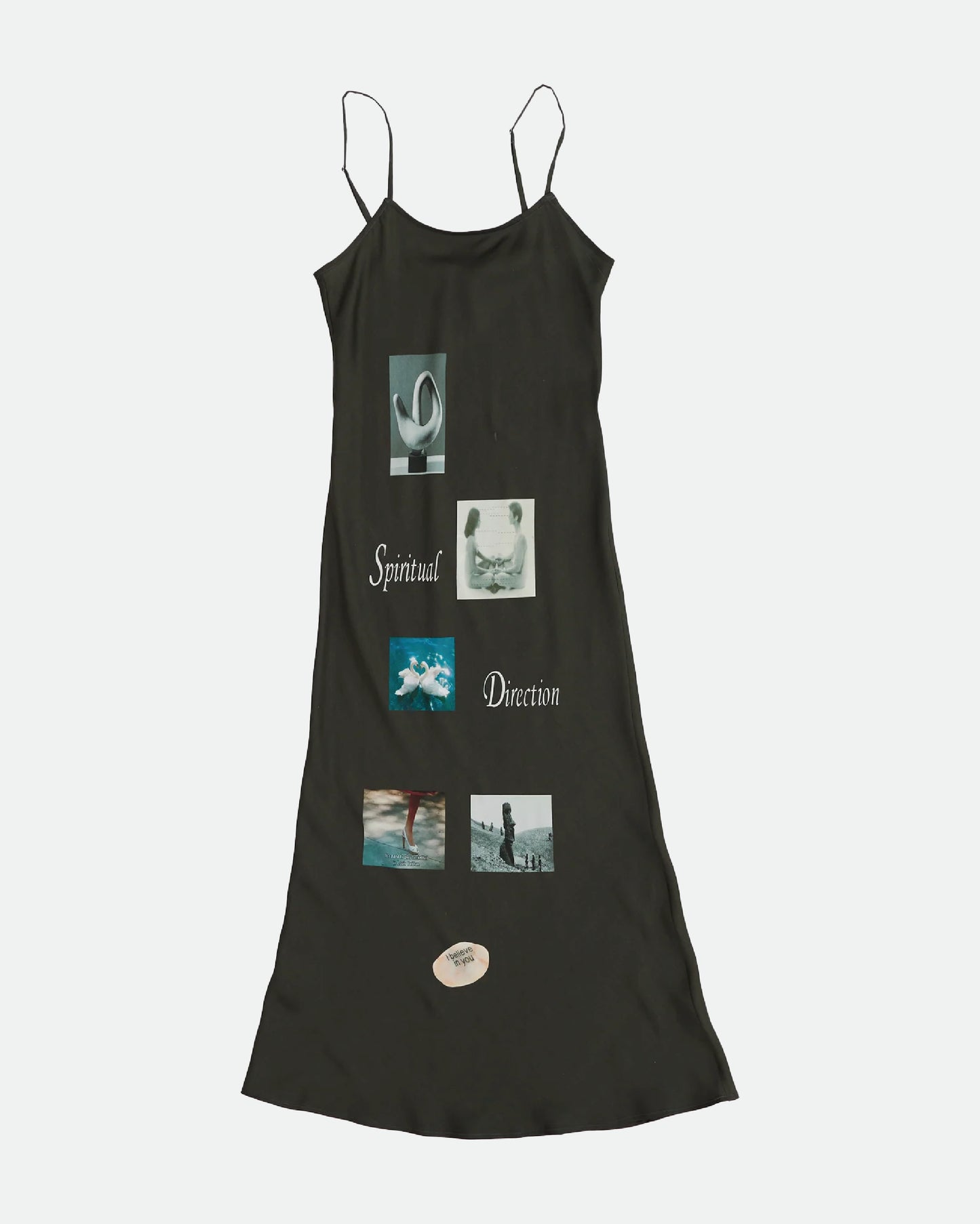Mood Board Slip Dress - Charcoal