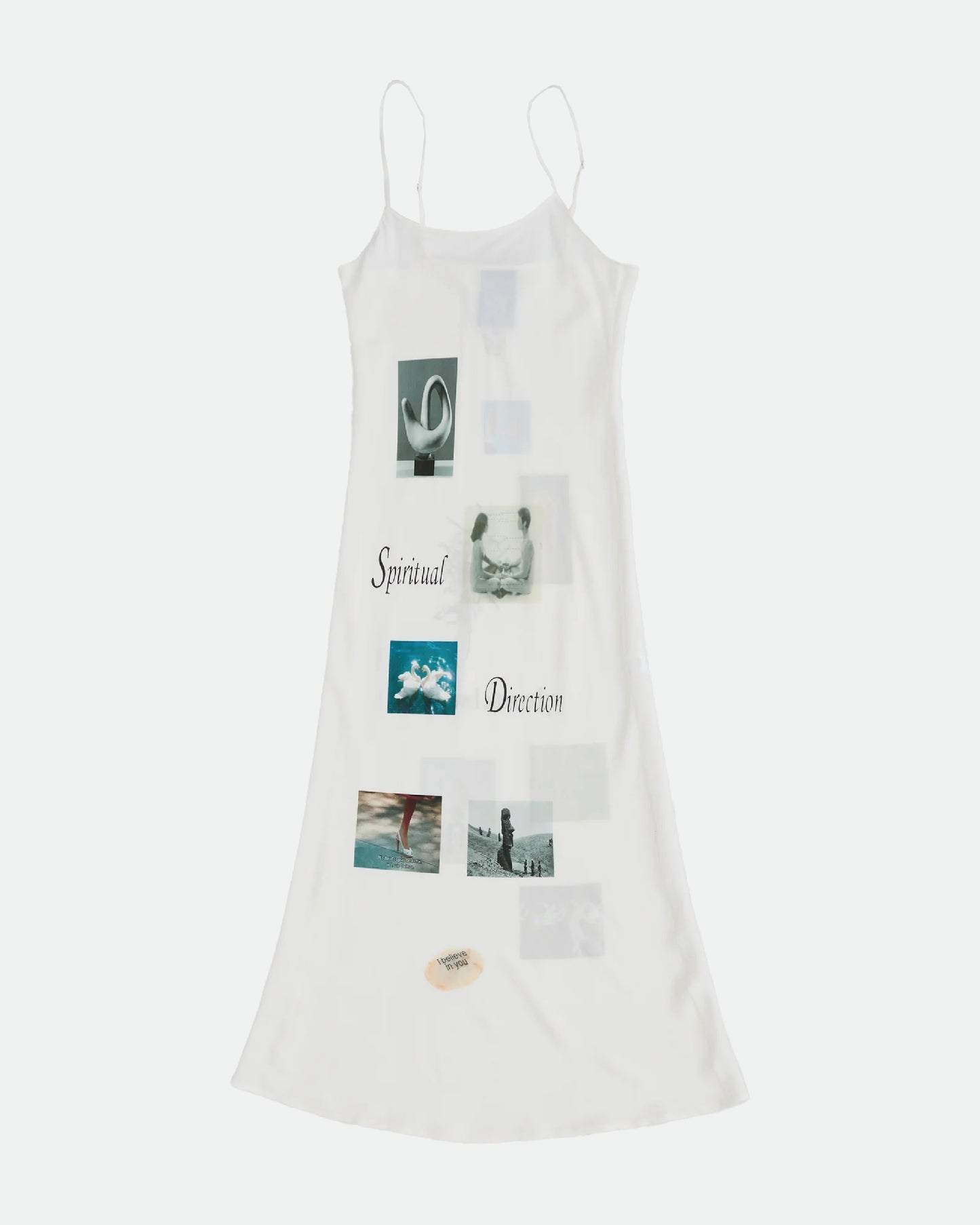 Mood Board Slip Dress - White
