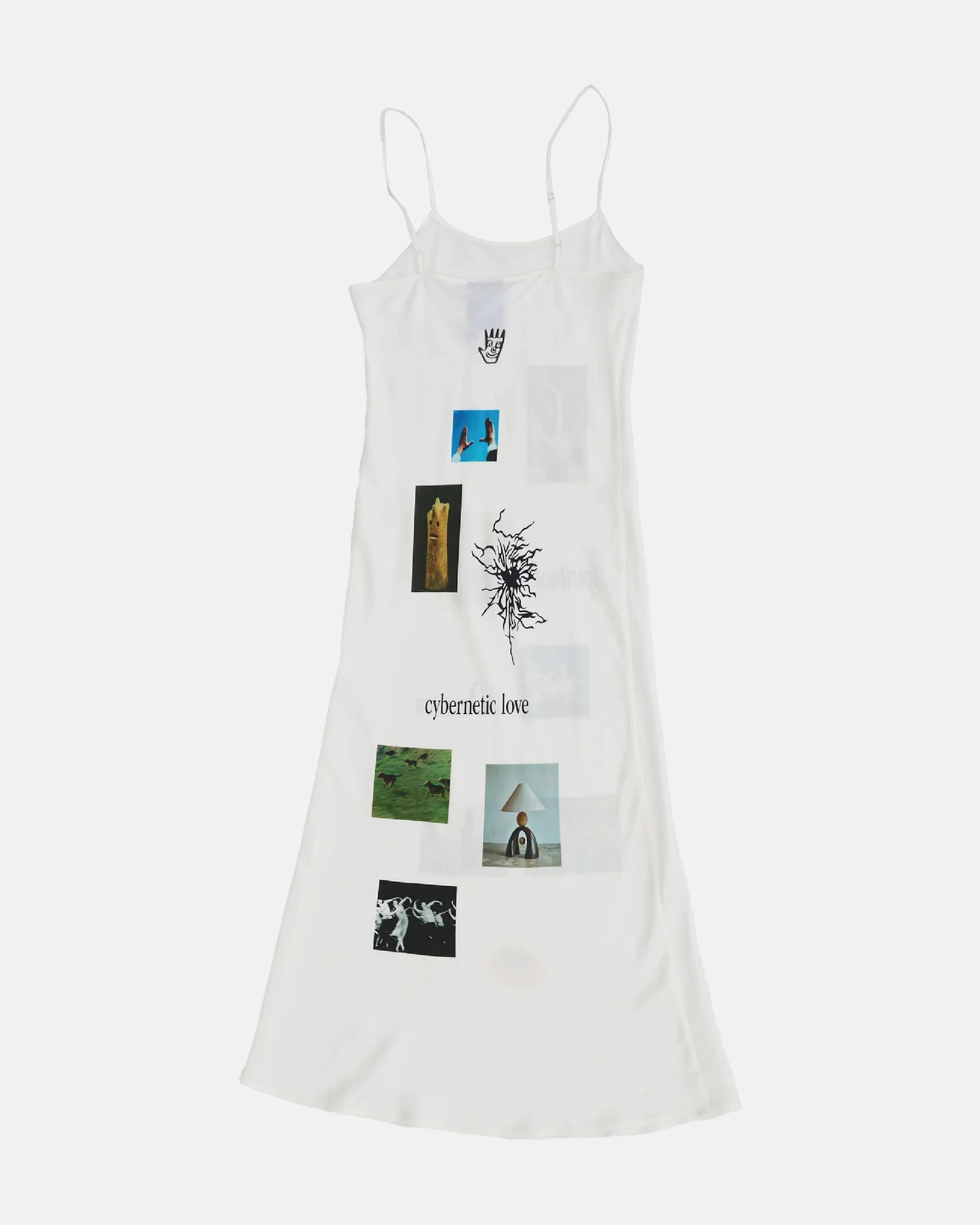 Mood Board Slip Dress - White