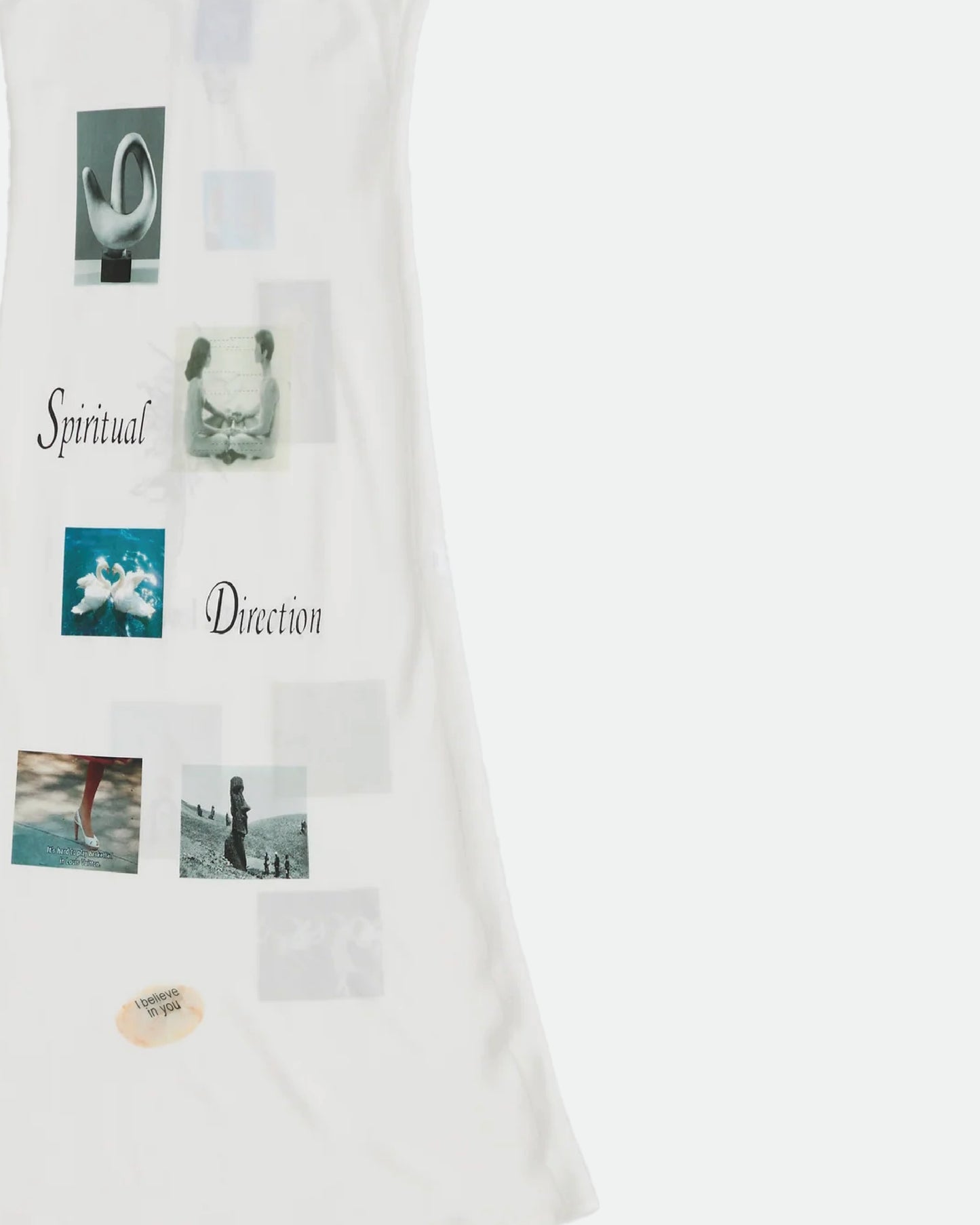 Mood Board Slip Dress - White
