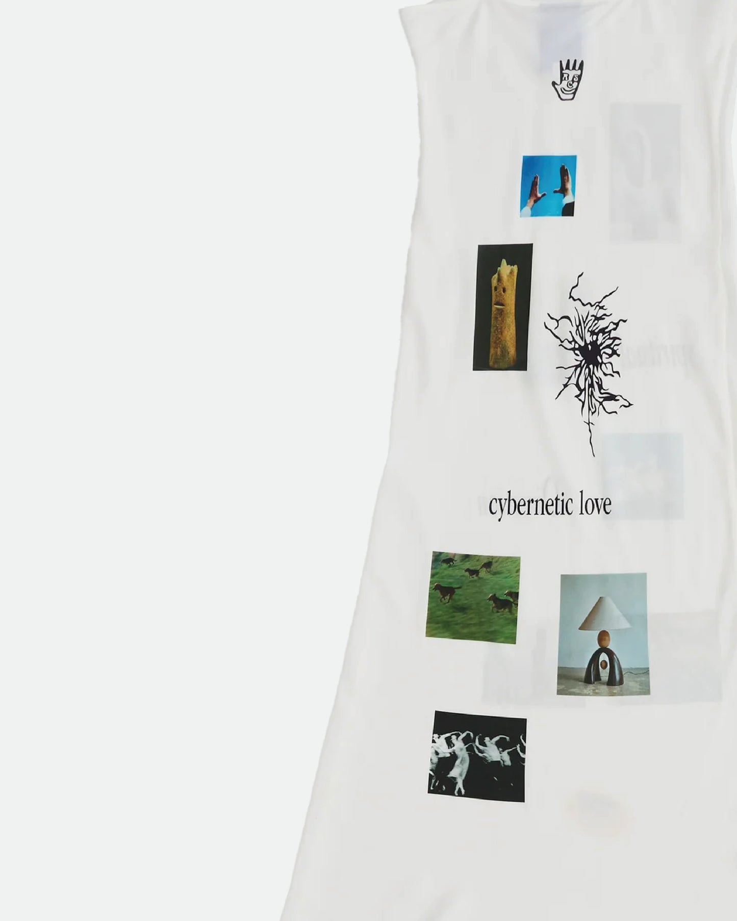 Mood Board Slip Dress - White