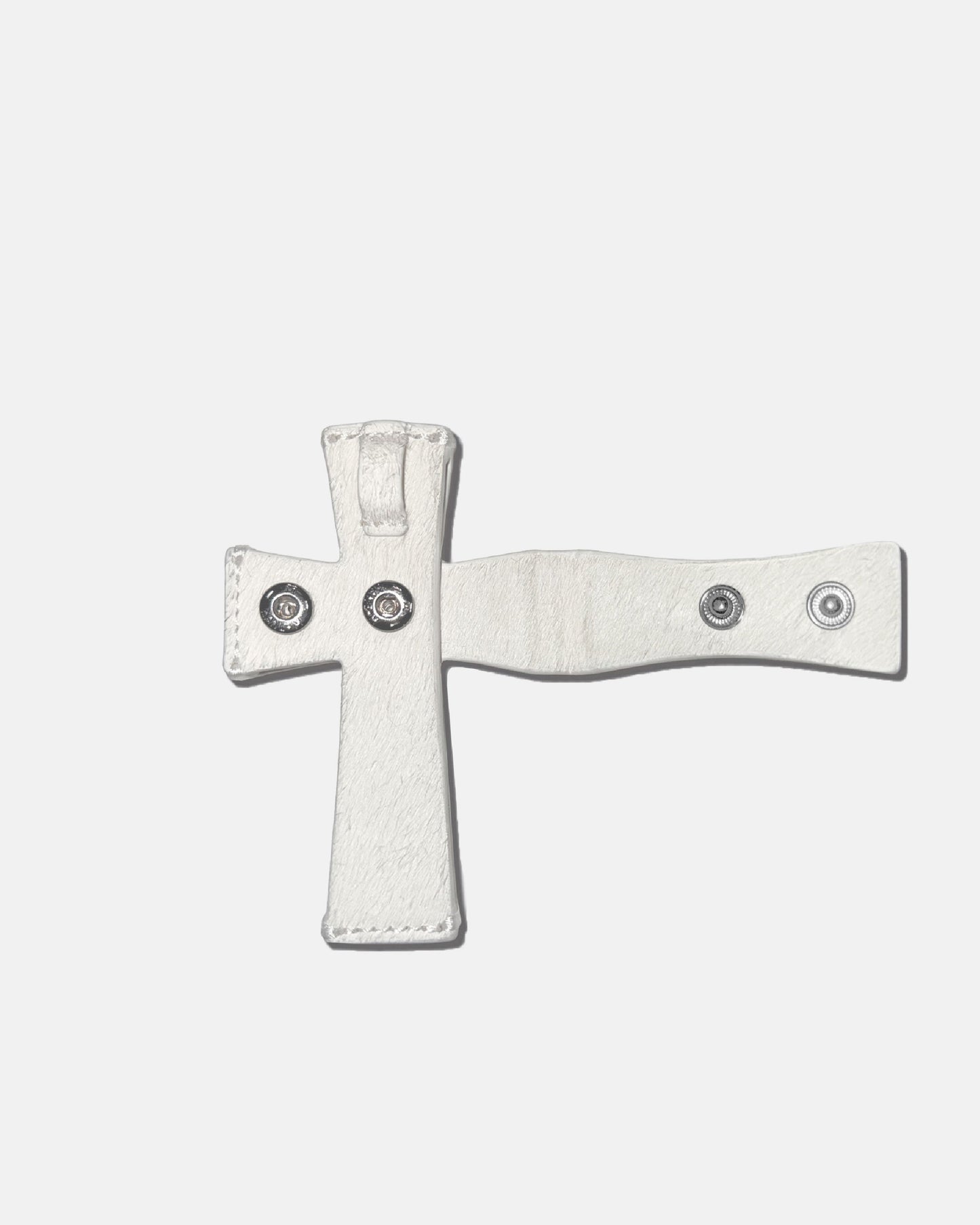 Cross Hair On Strap Wallet - White