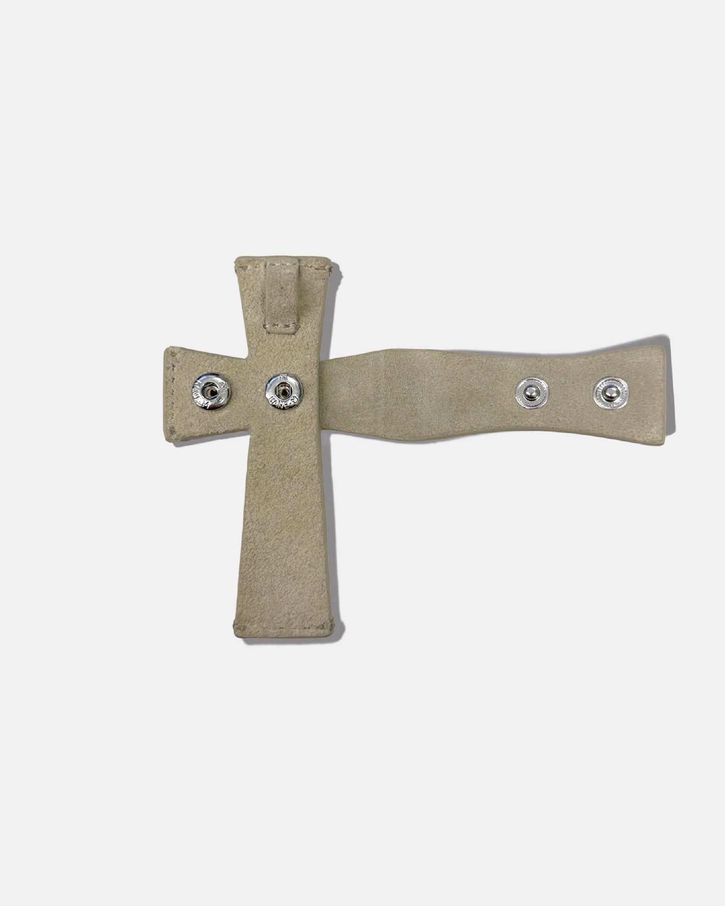 Cross Suede Strap Wallet - Raw