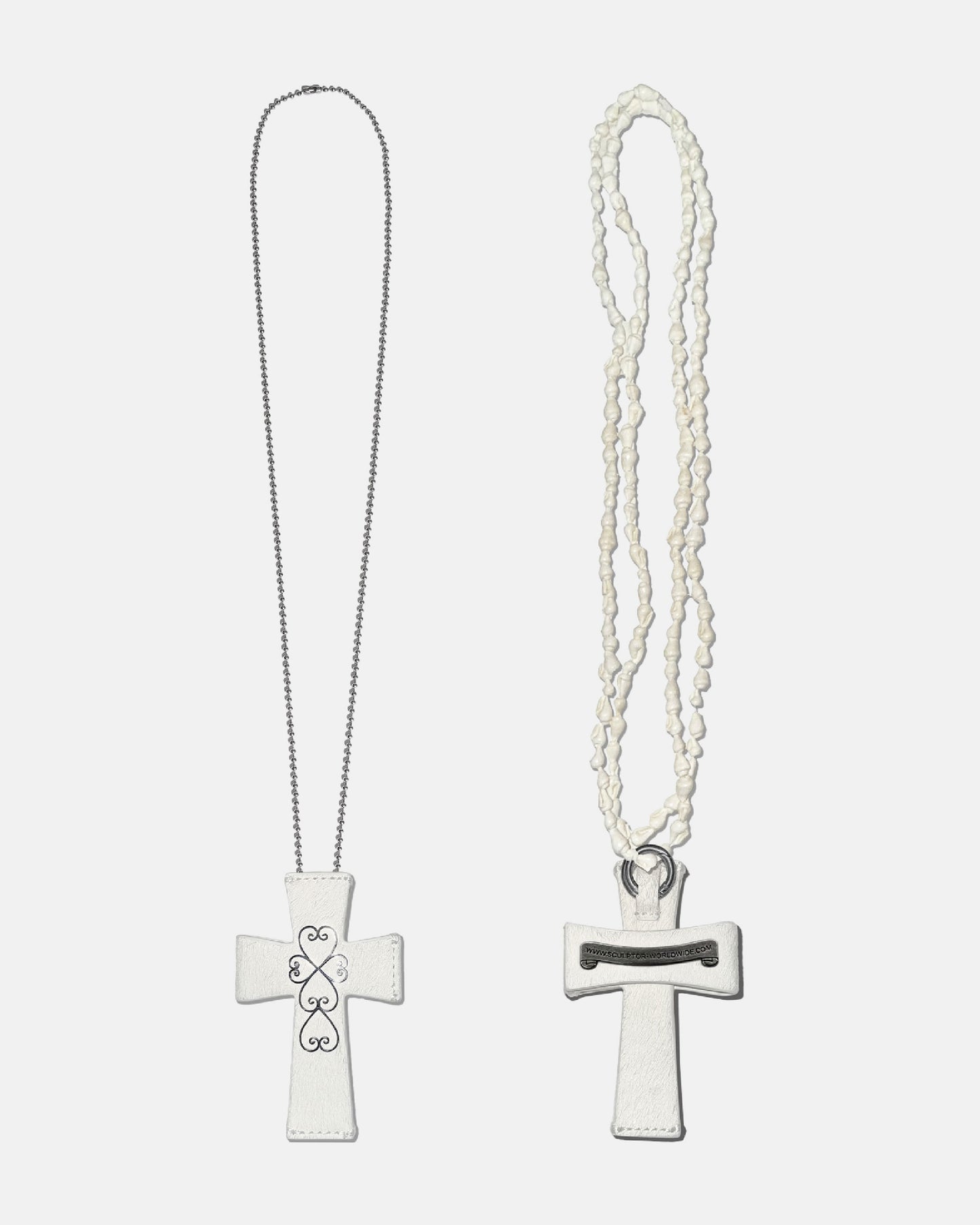 Cross Hair On Strap Wallet - White