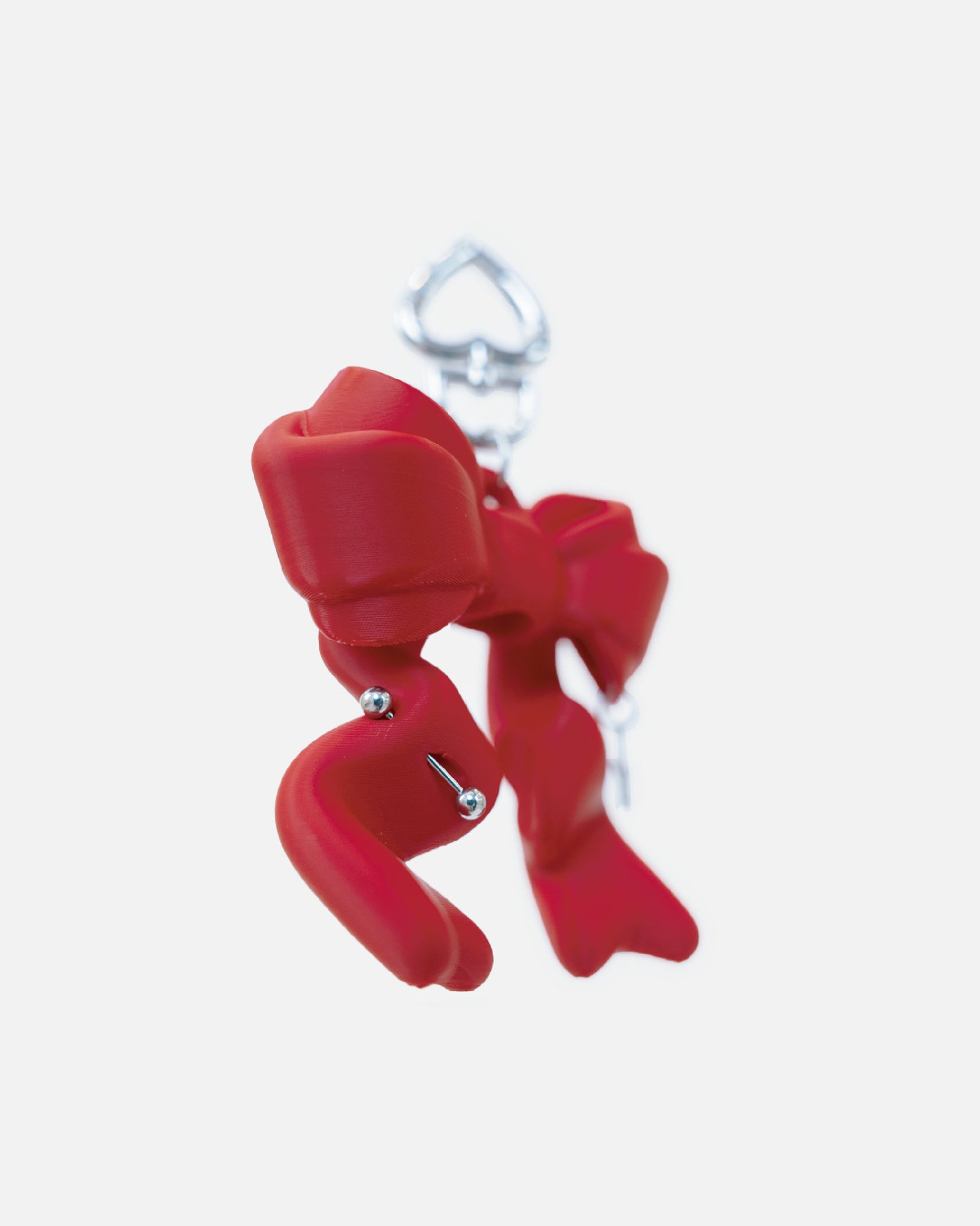 Ribbon Balm Keychain - Valentine Red