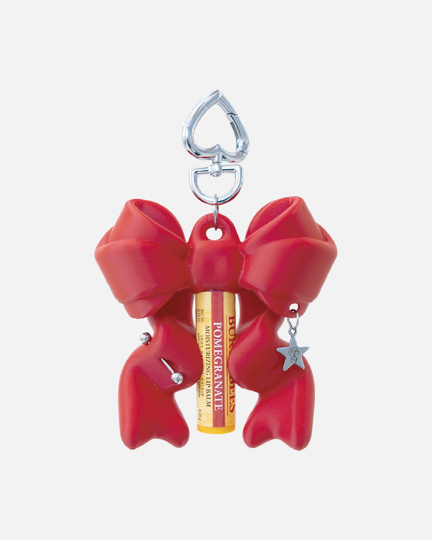 Ribbon Balm Keychain - Valentine Red
