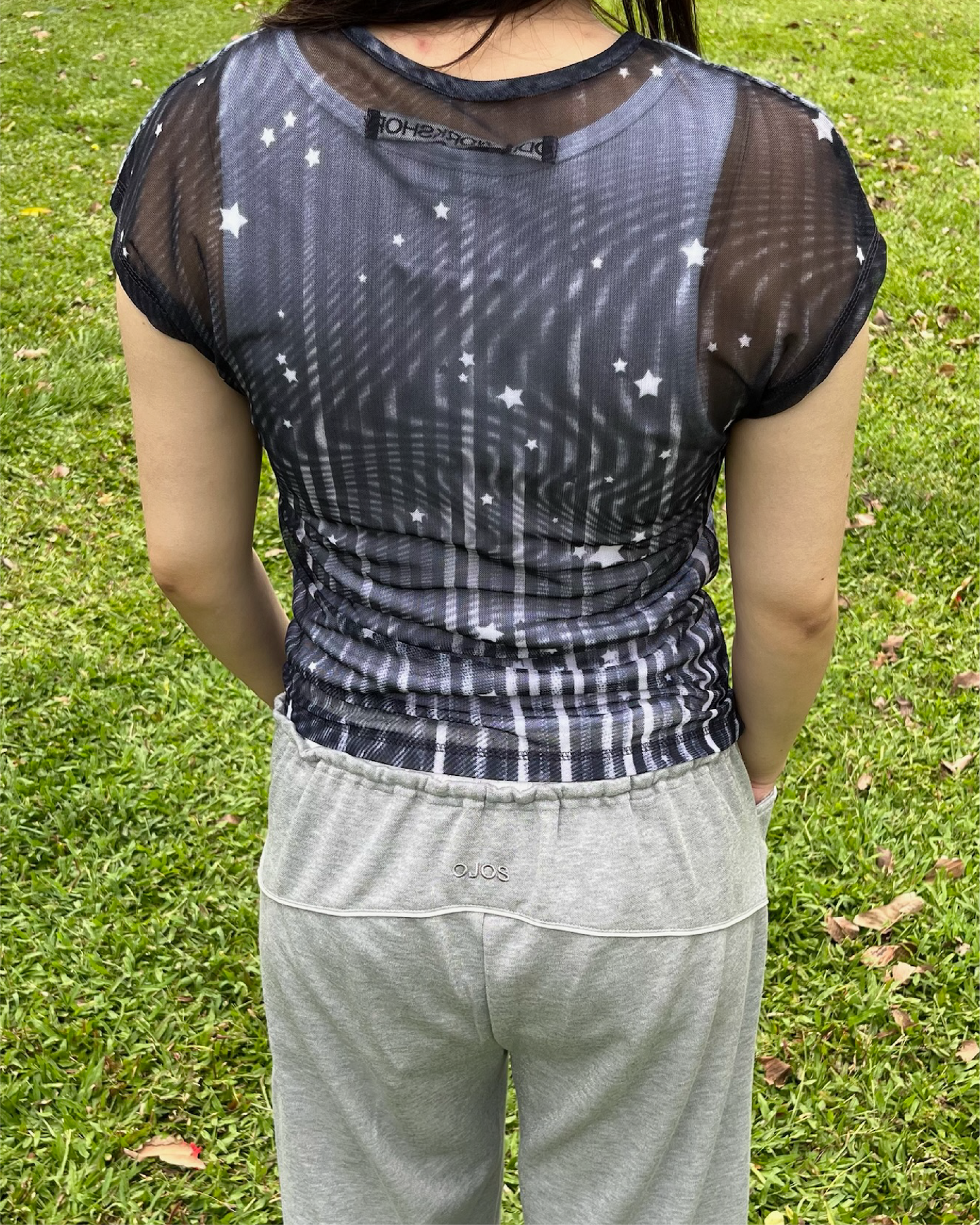 Silence Tartan Mesh Tee