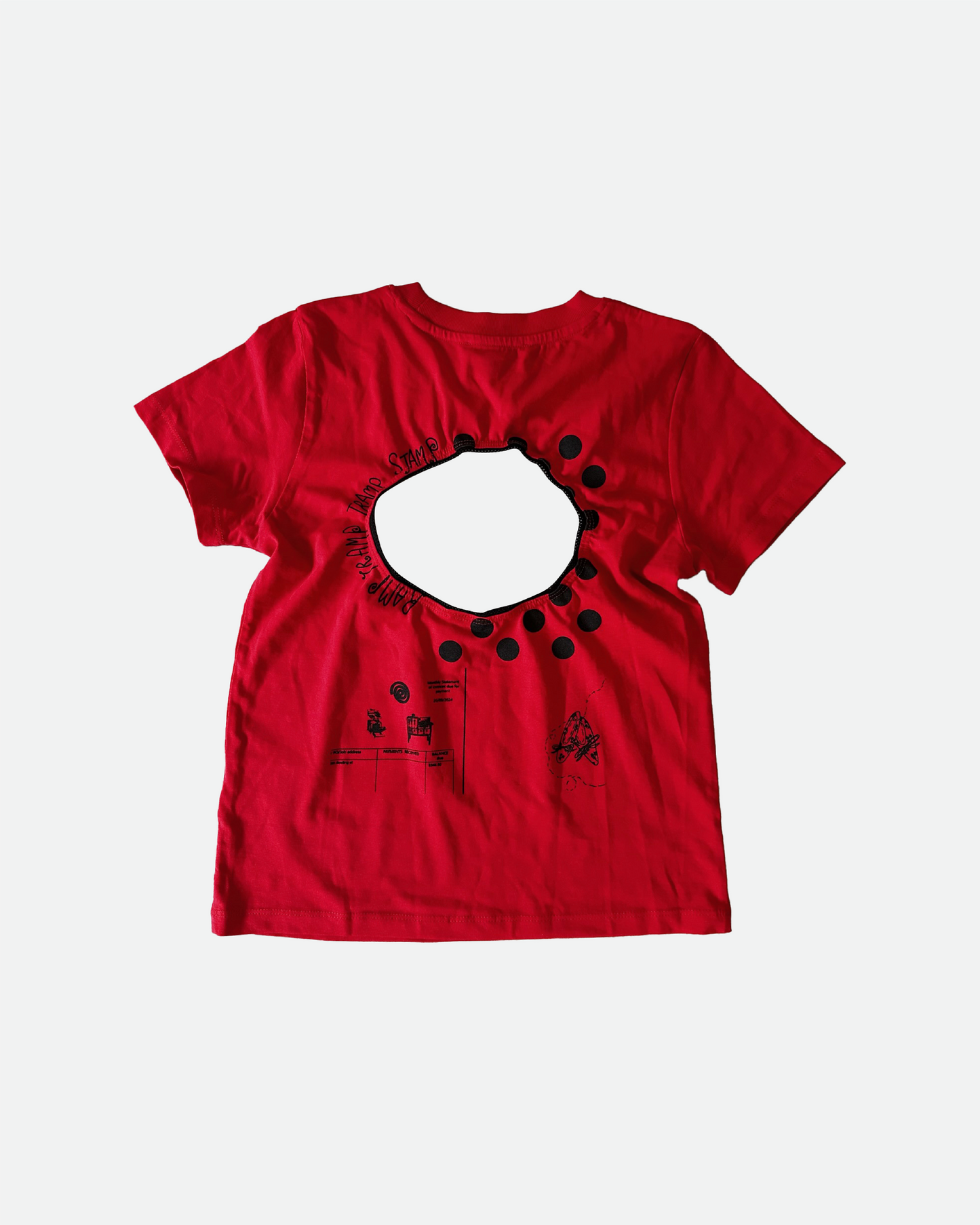 Logo Removal Baby Tee - Red