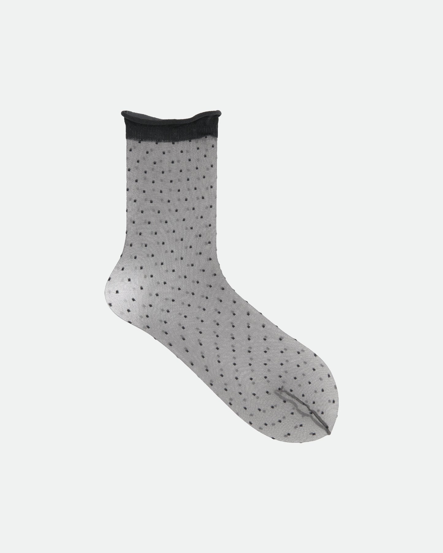 Tulle Pin Dot socks - Charcoal Gray