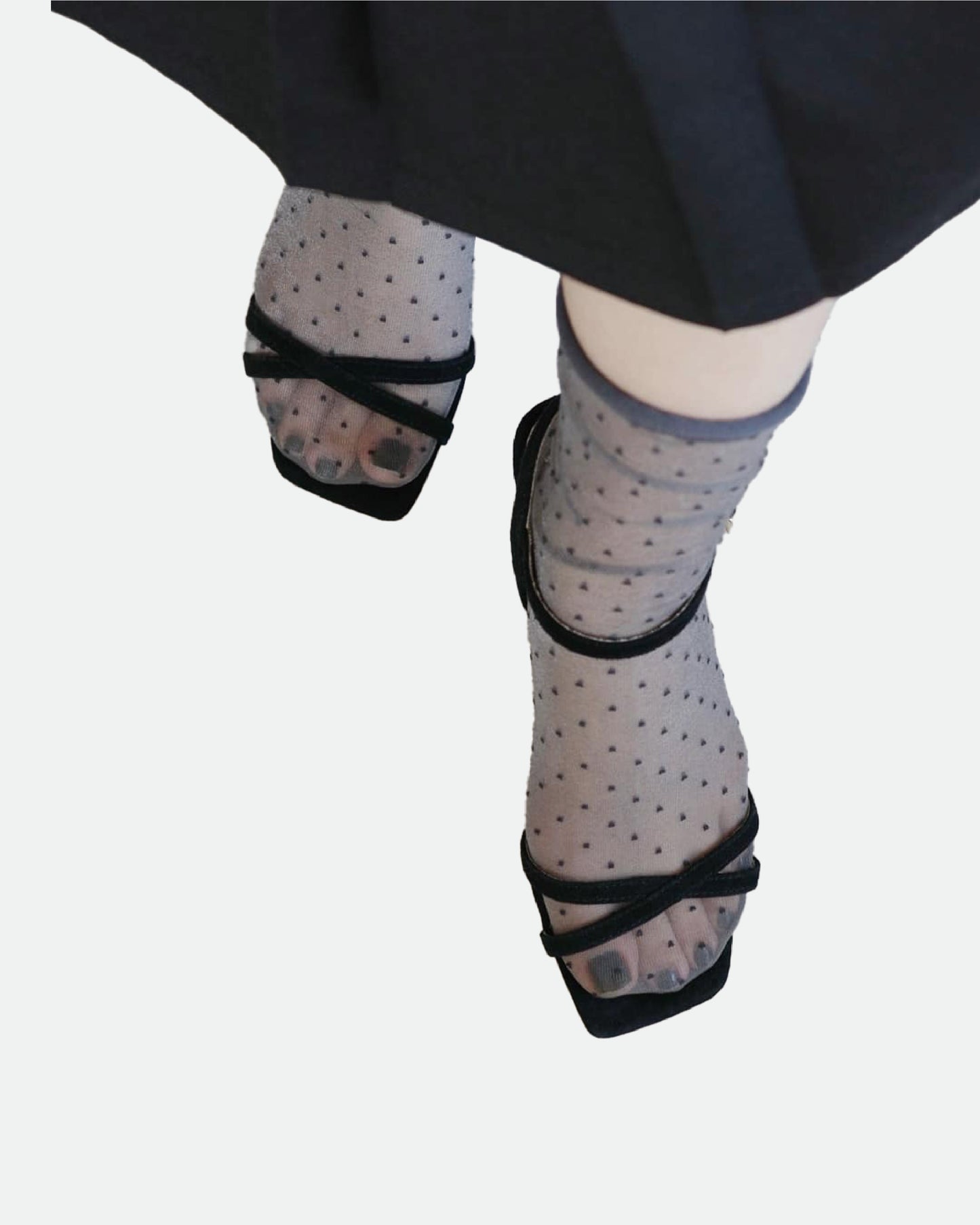 Tulle Pin Dot socks - Lemonade