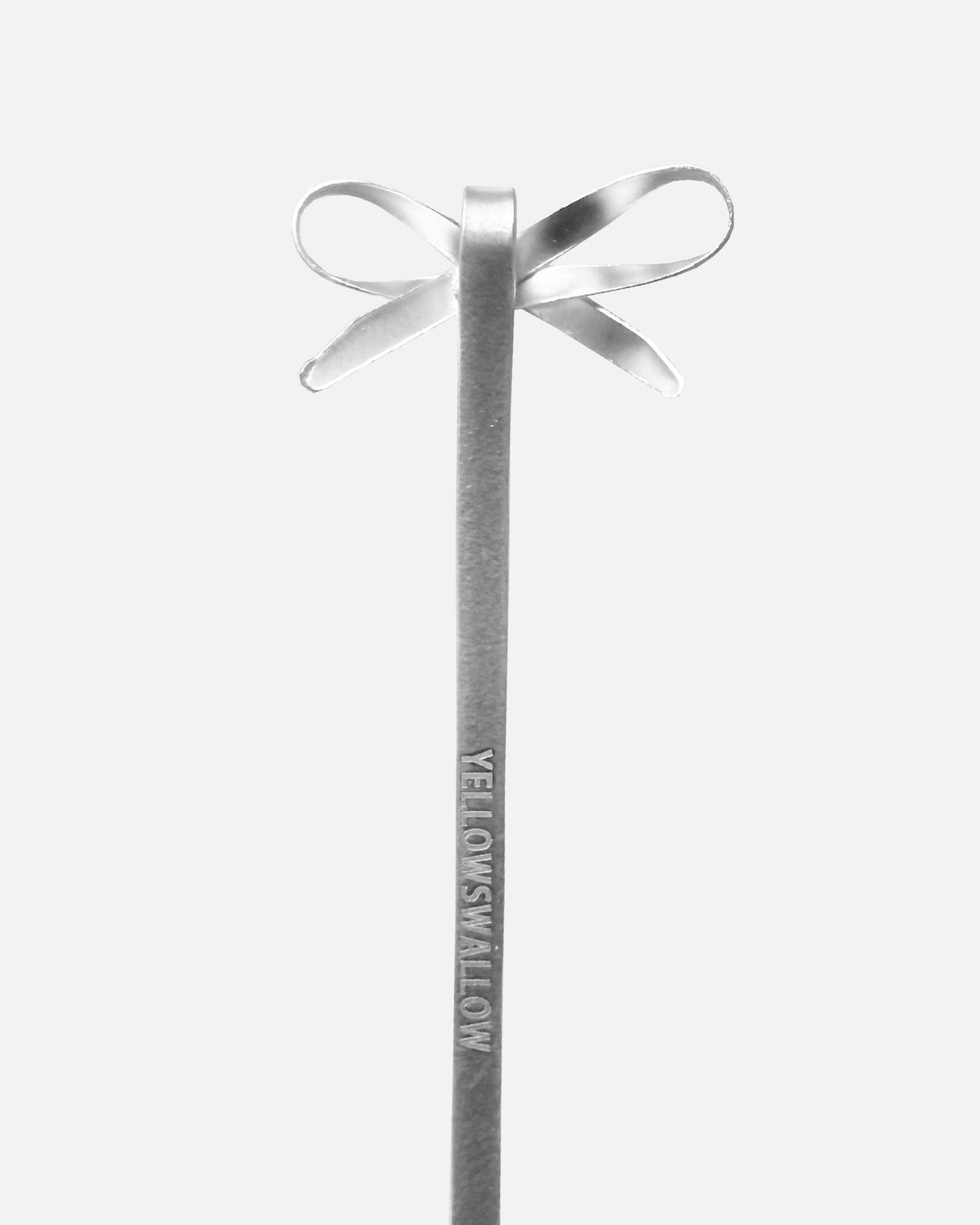 Mat Ribbon Slip Pin - Matte Silver