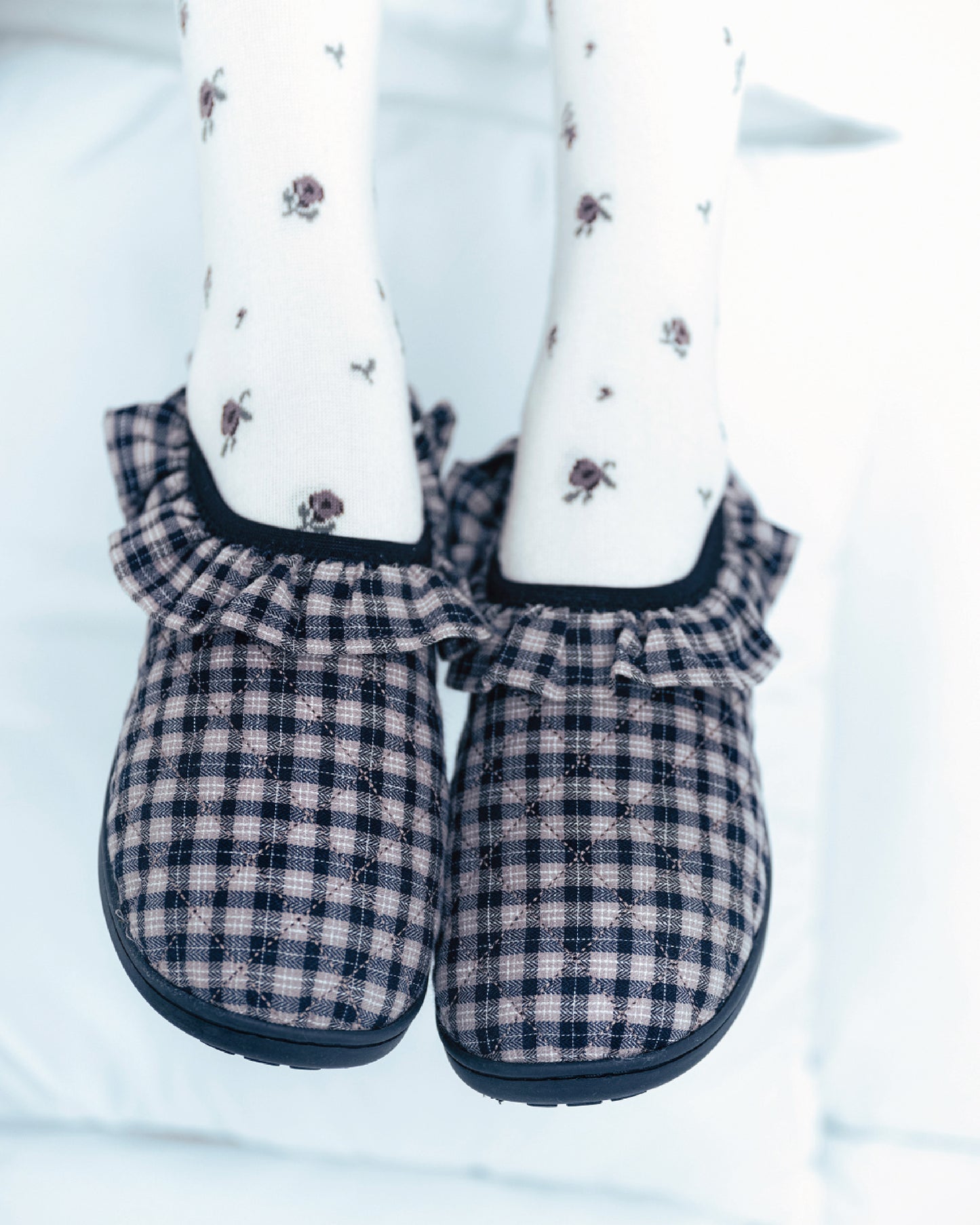 Fluff Check Padding Shoes - Check