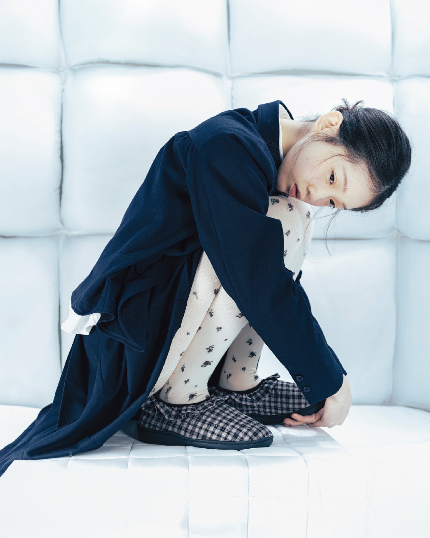 Fluff Check Padding Shoes - Check