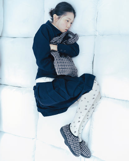 Fluff Check Padding Shoes - Check