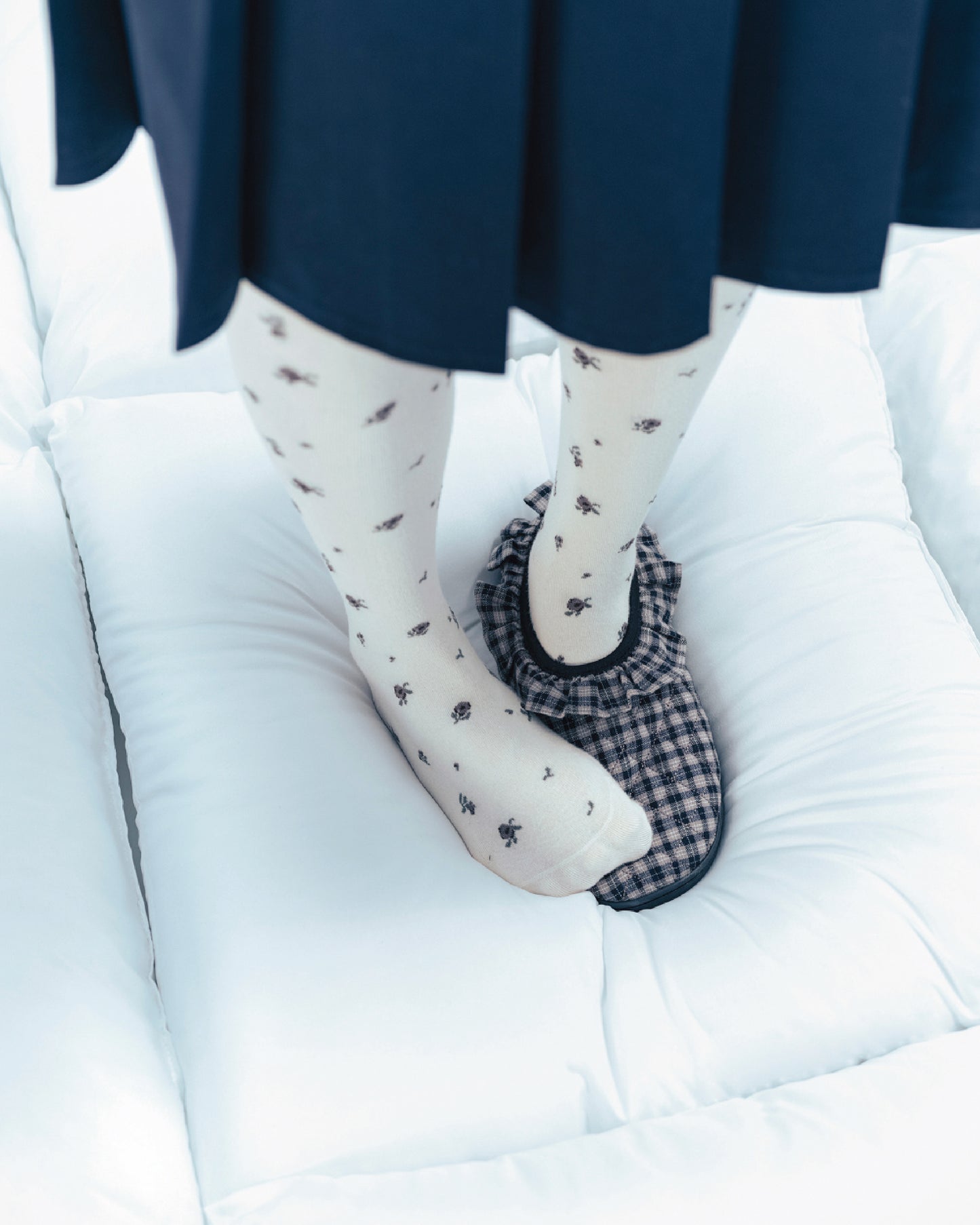 Fluff Check Padding Shoes - Check