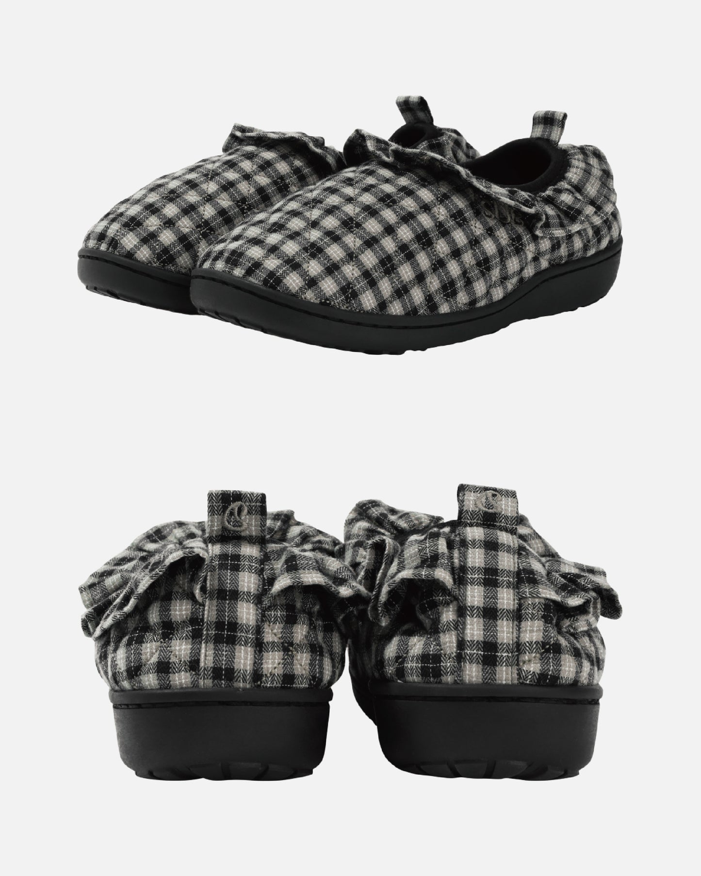 Fluff Check Padding Shoes - Check