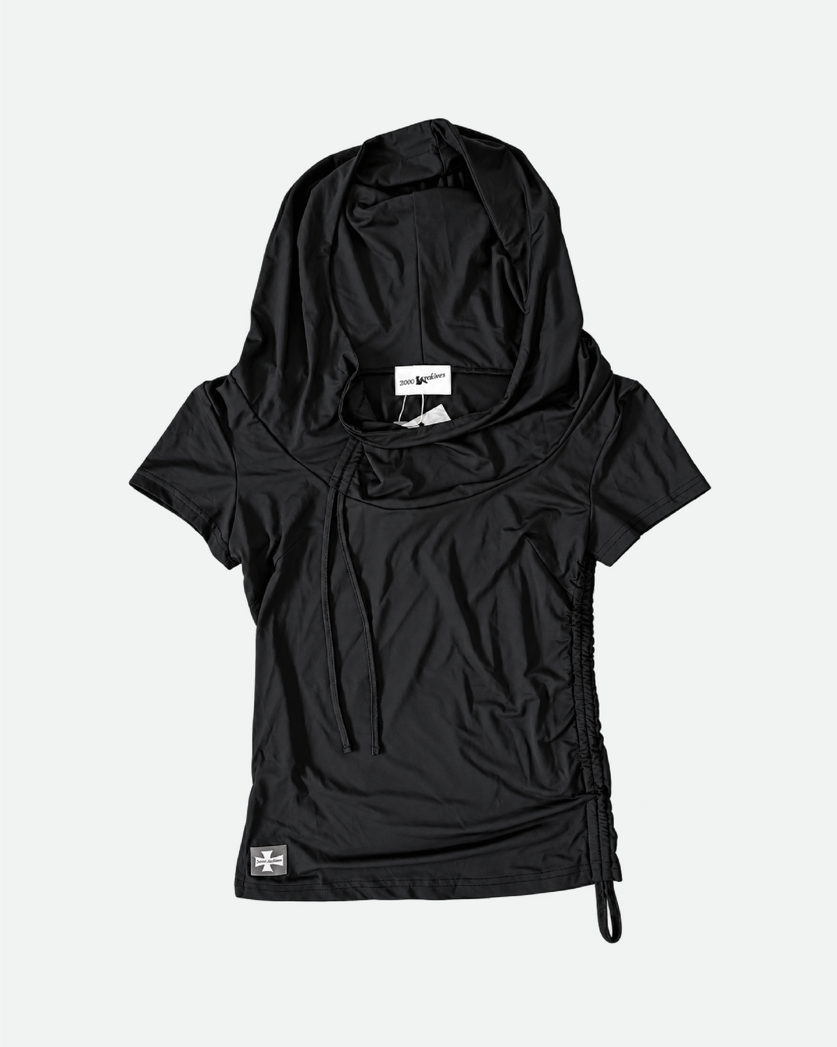 Valeria Hoodie Top - Black