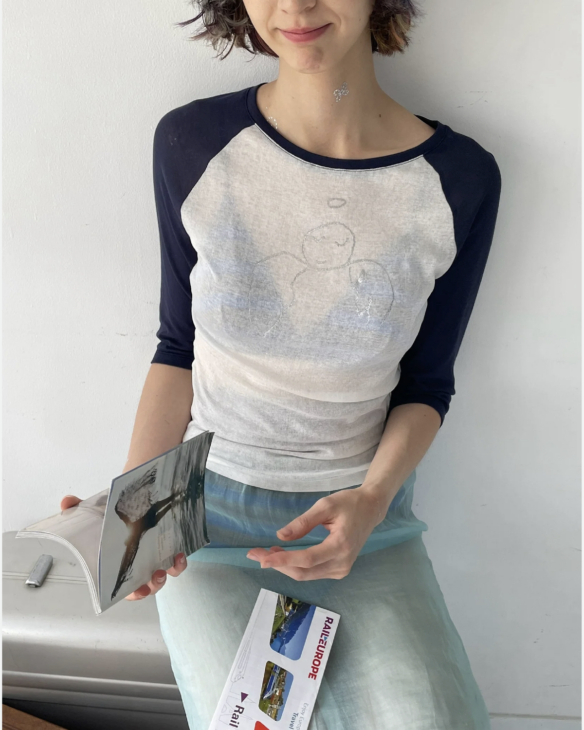Sheer Long T-shirt - Mineral Angel