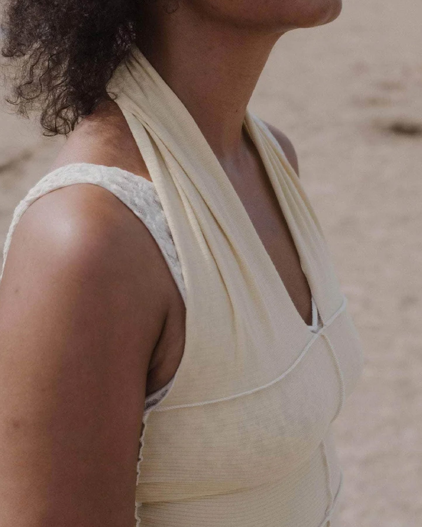 Cinder Halter Top - Hen Yellow