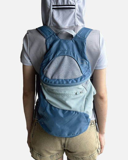 Lightweight Zip-Around Backpack - Blue Grey
