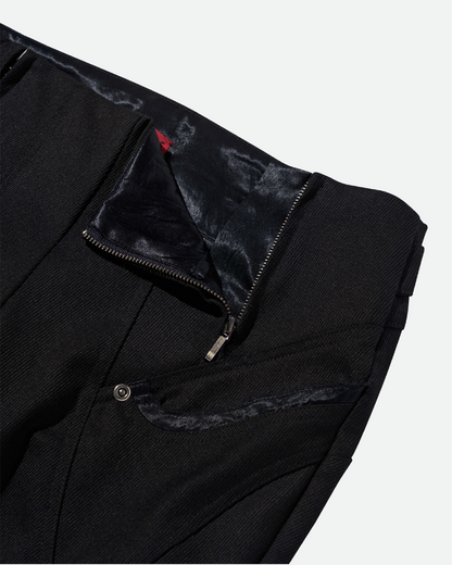 Contour Weave Pants - Black