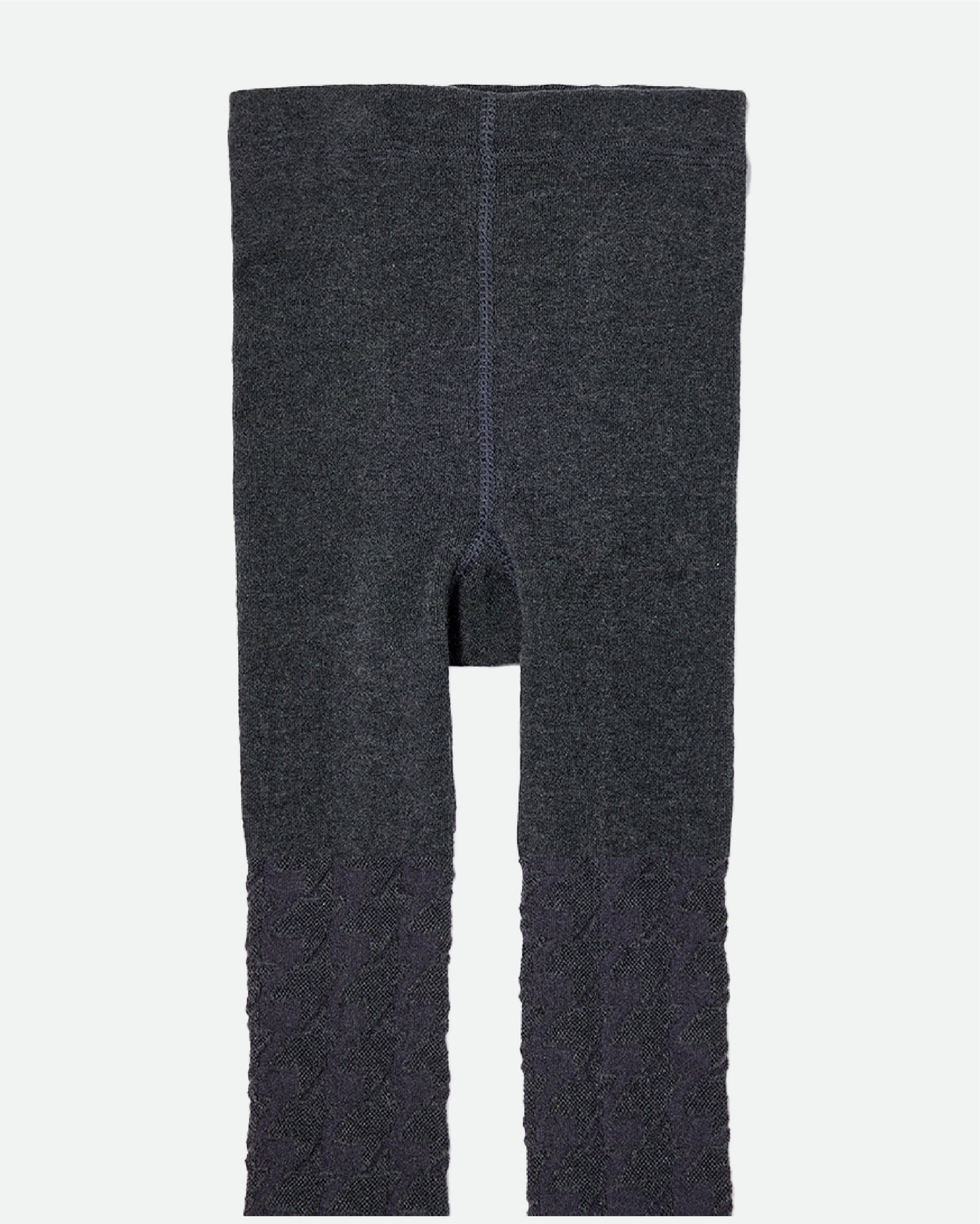 Hound's Tooth Star Tights - Charcoal