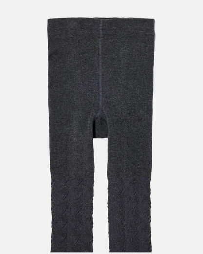 Hound's Tooth Star Tights - Charcoal