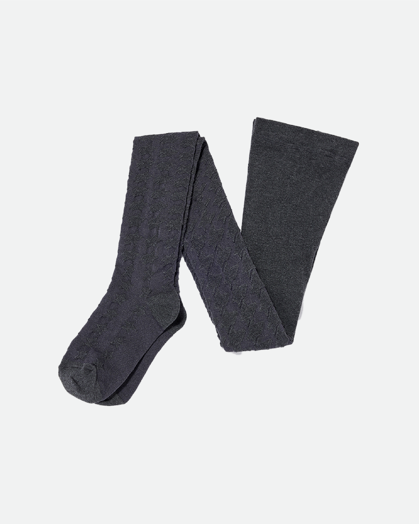 Hound's Tooth Star Tights - Charcoal