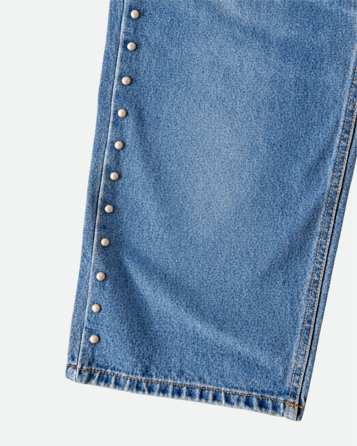 SS Studded Washed Jeans - Blue