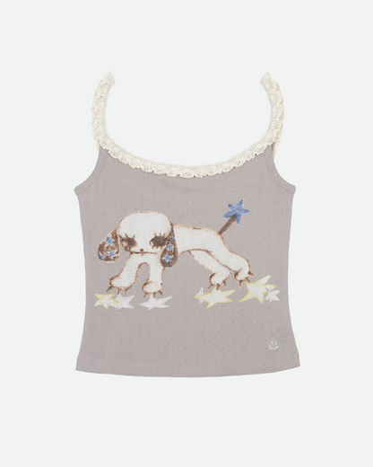 Vintage Puppy Lace Sleeveless - Light Purple