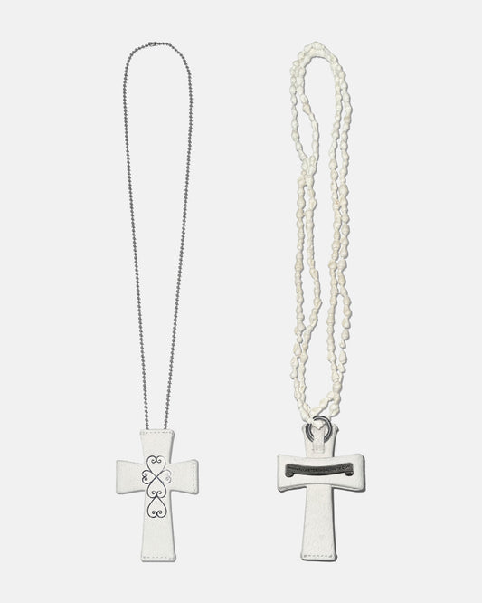 Cross Hair On Strap Wallet - White