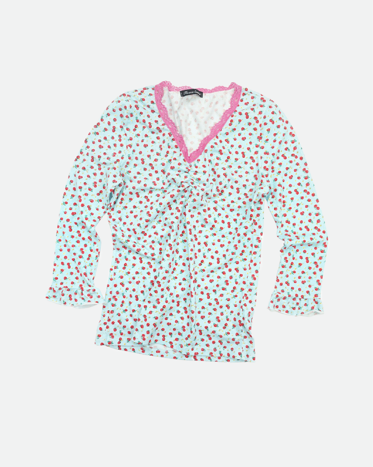 Little Strawberry Lace Top - Mint