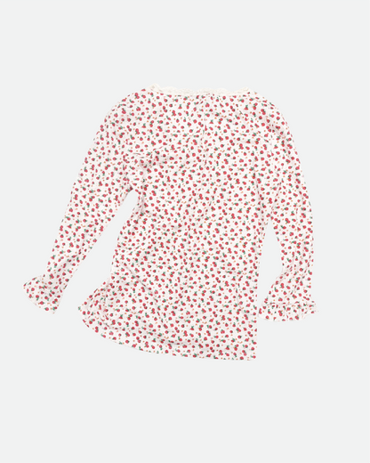 Little Strawberry Lace Top - Ivory
