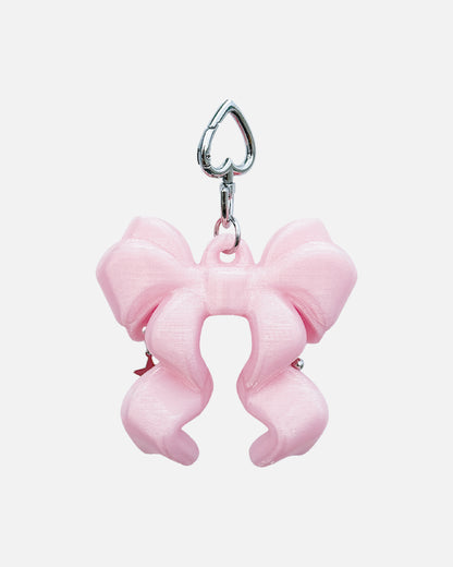 Ribbon Balm Keychain - Clear Pink