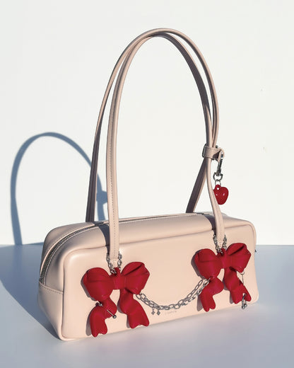 Ribbon Balm Keychain - Strawberry Matcha