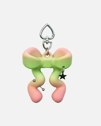 Ribbon Balm Keychain - Strawberry Matcha