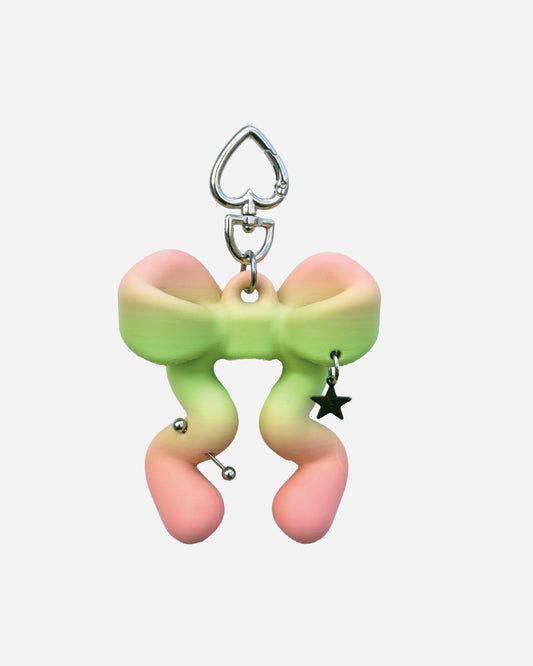 Ribbon Balm Keychain - Strawberry Matcha