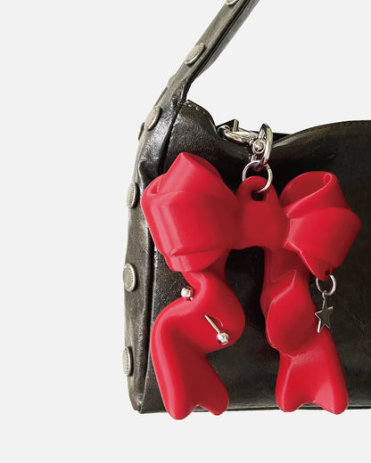 Ribbon Balm Keychain - Valentine Red