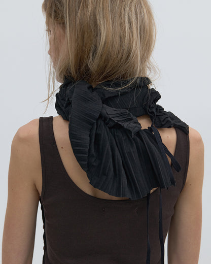 Side Button Detail Sleeveless Top - Dark Brown