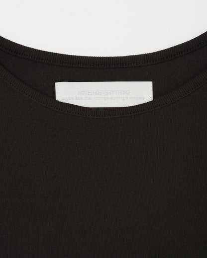 Side Button Detail Sleeveless Top - Dark Brown