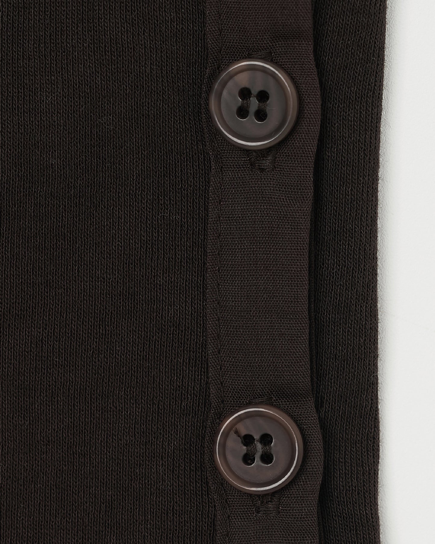 Side Button Detail Sleeveless Top - Dark Brown