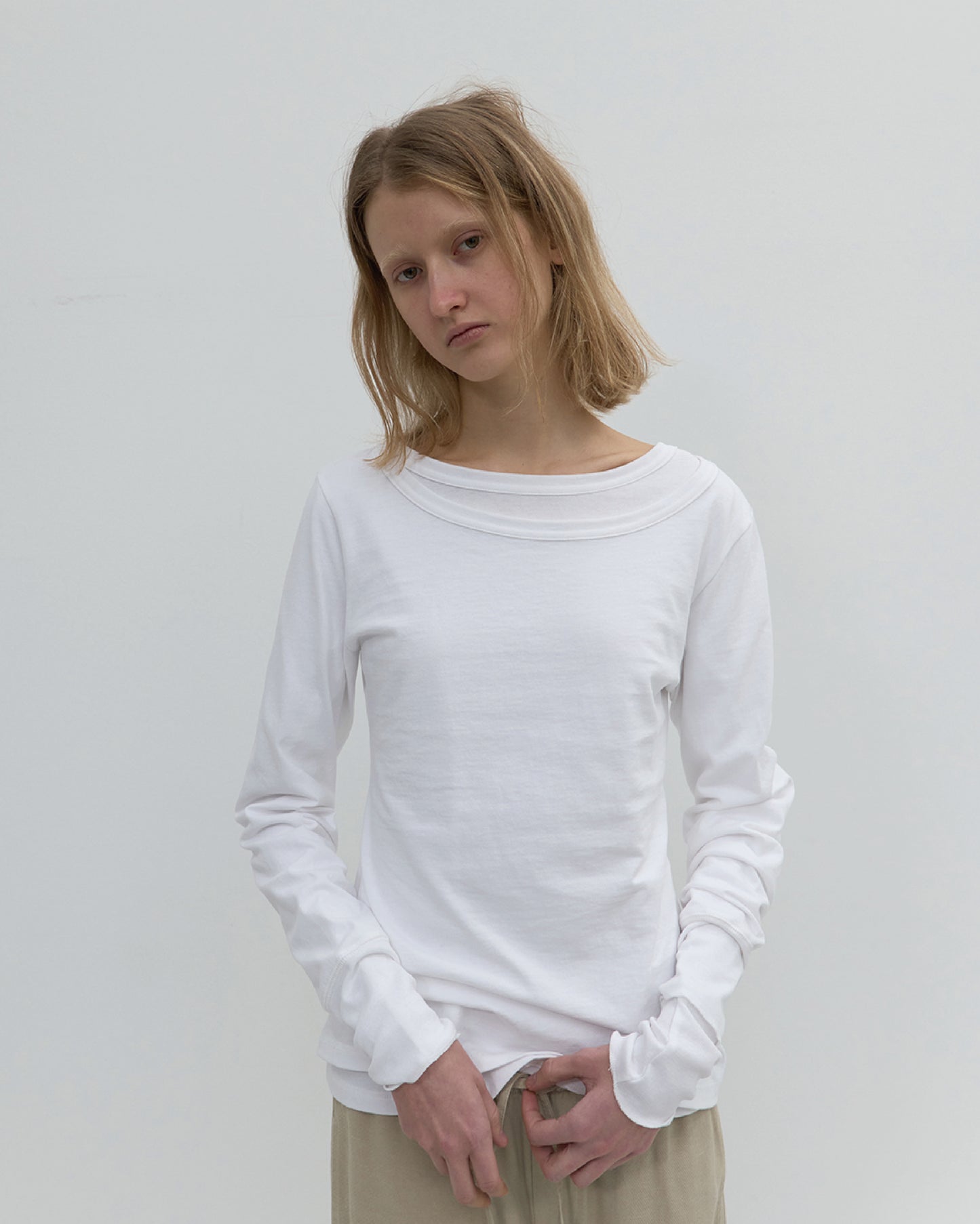 Snug Long Sleeve Top - White