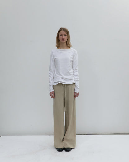 Snug Long Sleeve Top - White