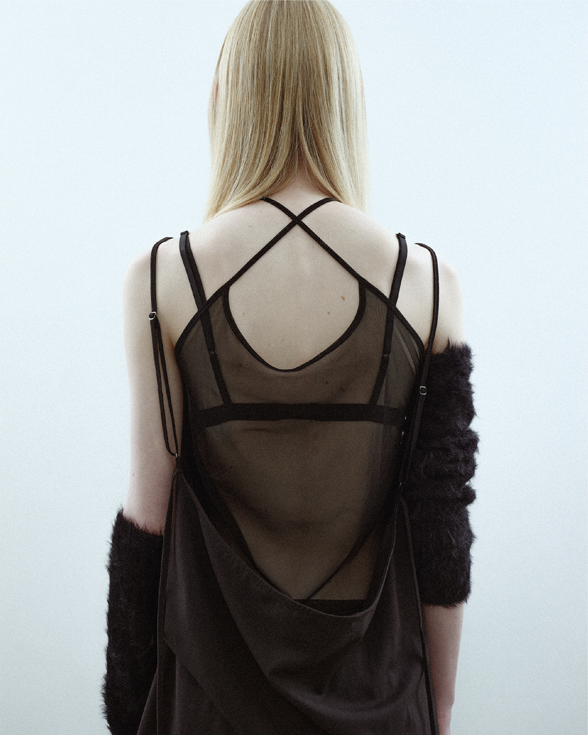 Backless Strap Dress - Black