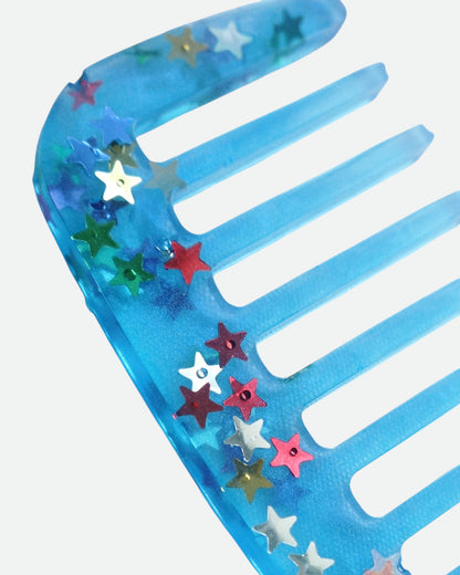 Slush Puppy Wide Tooth Glitter Comb - Blue