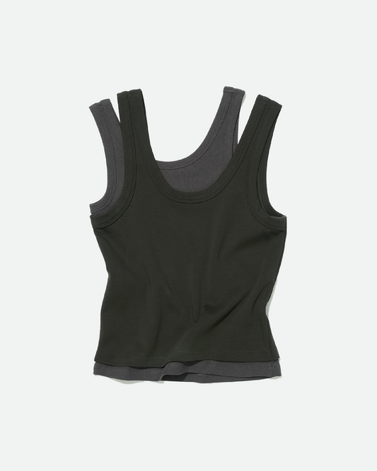 Overlay Sleeveless - Khaki Brown