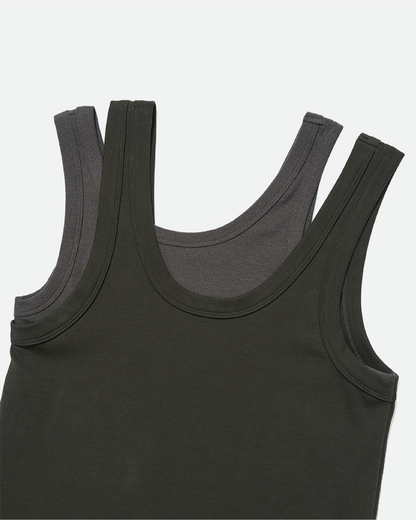 Overlay Sleeveless - Khaki Brown