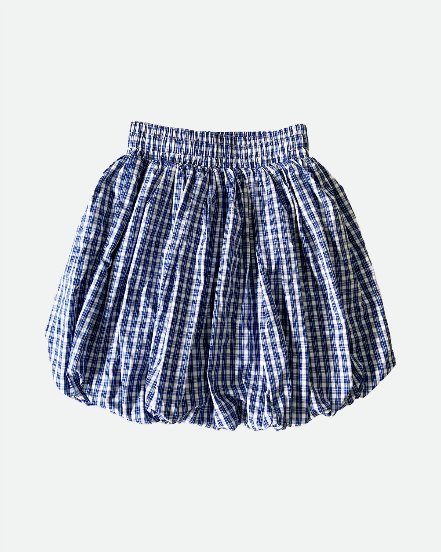 Ballon Skirt - Blue Check